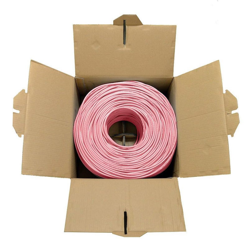 Dripstone CAT6 Ethernet Cable 1000ft Bulk Network LAN Wire 23AWG Solid UTP 550MHz High-Speed Internet Cable Gaming, Streaming, Office, Home Use, Pull Box, Cat6 Bulk, Stable Connectivity - Pink - Image 3